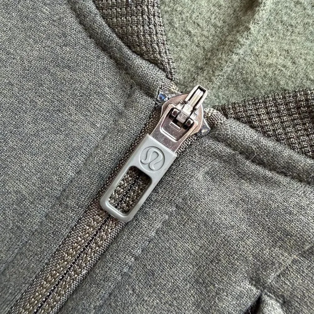 Lululemon olive green full zip sweater
